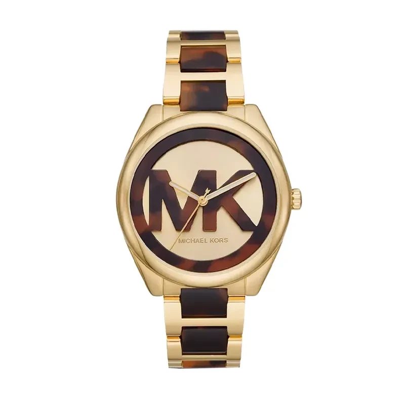 Michael Kors Janelle Gold Dial Ladies Watch- MK7136